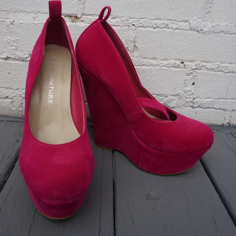 Hot Pink Wedge Heals